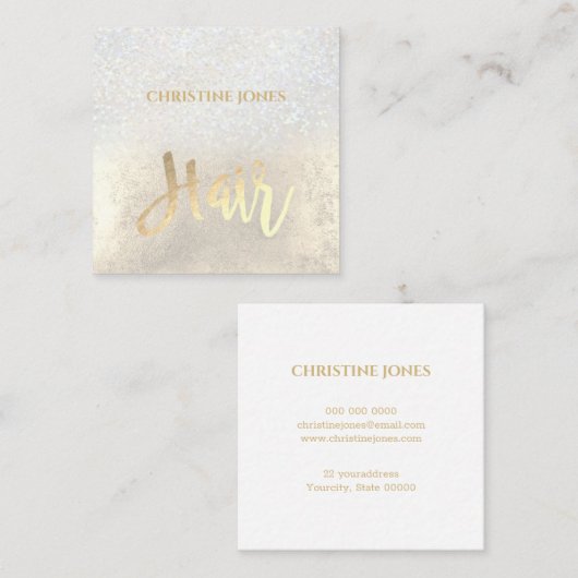 ヘアスタイリフェイクストグリッター及びホイフェイクル コーリングカード (正面/裏面)