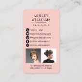 ヘアスタイリモダンストQRコード写真 名刺 (裏面)