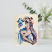 ヘアスタイリングのピンアップ ポストカード (スタンド正面)