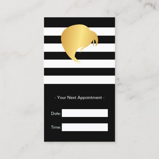 ヘアスタイリングアポイントメントカード – ガールズヘアサロン 予約カード (裏面)