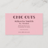 ヘアスタイリングツールサロン美しいスタイル 名刺 (裏面)