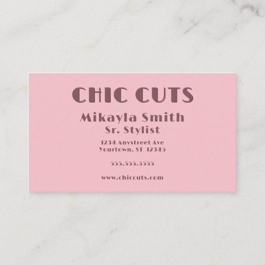 ヘアスタイリングツールサロン美しいスタイル 名刺 (裏面)