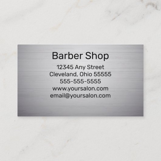 ヘアスタイリングツール理容師ショップ美容師 名刺 (裏面)