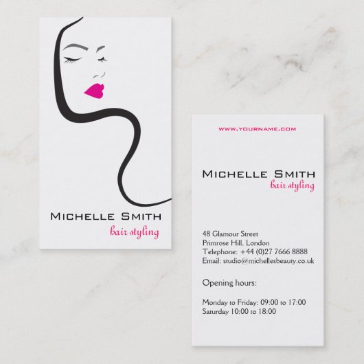 ヘアスタイリングブランディング 名刺 (正面/裏面)