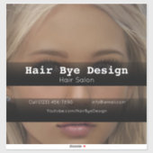 ヘアスタイリング会社の車両広告事業 シール (シート)