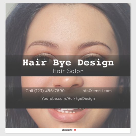 ヘアスタイリング会社の車両広告事業 シール (シート)