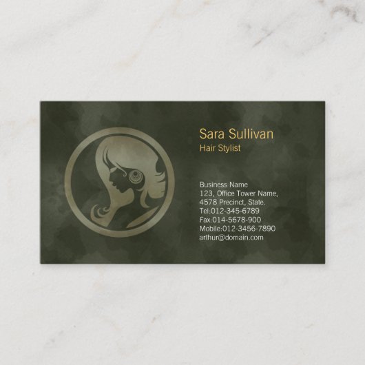 ヘアスタイルアイコン美容師名刺 名刺 (正面)