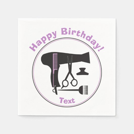 ヘアスタイルツール スタンダードカクテルナプキン (正面)