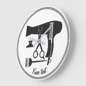 ヘアスタイルツール ラージ壁時計 (傾斜)