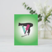 ヘアスタイルツール – 他に何か？ ポストカード (スタンド正面)