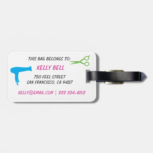 ヘアスタイル用具2 ラゲッジタグ (裏面横)