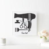 ヘアスタイル用具 スクエア壁時計 (ホーム)