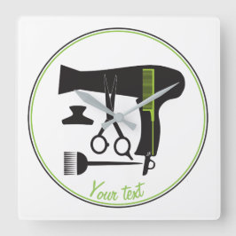 ヘアスタイル用具 スクエア壁時計