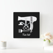 ヘアスタイル用具 スクエア壁時計 (ホーム)