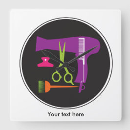 ヘアスタイル用具 スクエア壁時計