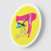 ヘアスタイル用具 ラージ壁時計 (傾斜)