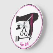 ヘアスタイル用具 ラージ壁時計 (傾斜)