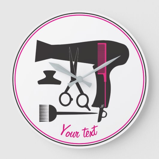 ヘアスタイル用具 ラージ壁時計 (正面)