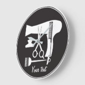 ヘアスタイル用具 ラージ壁時計 (傾斜)