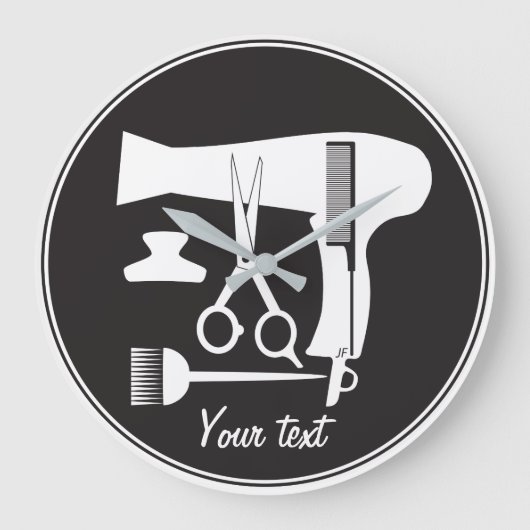 ヘアスタイル用具 ラージ壁時計 (正面)