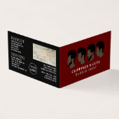 ヘアスタイル、メンズ理容師詳細ロイヤリティカード、 名刺 (外部)