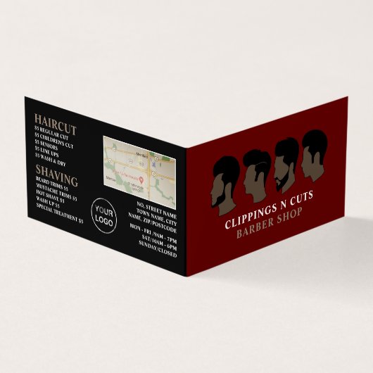 ヘアスタイル、メンズ理容師詳細ロイヤリティカード、 名刺 (外部)