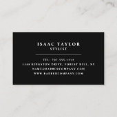 ヘアスタイル、メンズ理容師 名刺 (裏面)