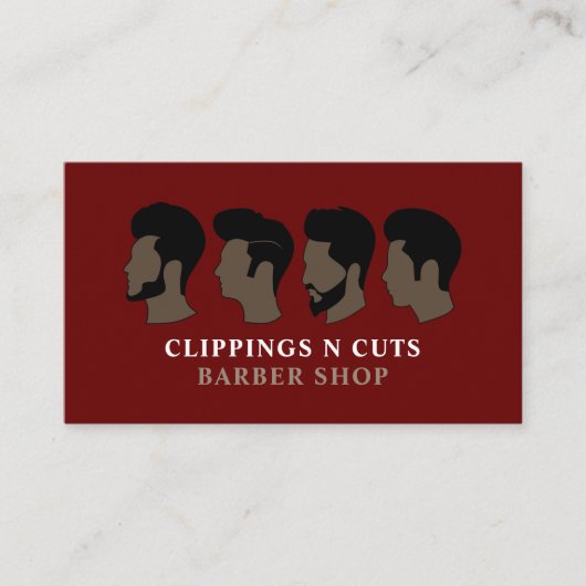 ヘアスタイル、メンズ理容師 名刺 (正面)