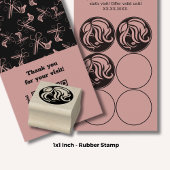 ヘアスタイル- 1"ラウンド – ロイヤリティカード ラバースタンプ