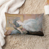 ヘアスタイル（Berthe Morisot著） ランバークッション (ブランケット)