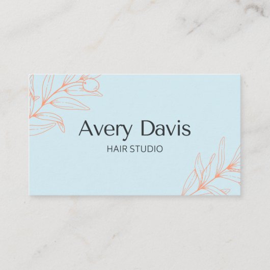 ヘアスタジオの名刺 名刺 (裏面)