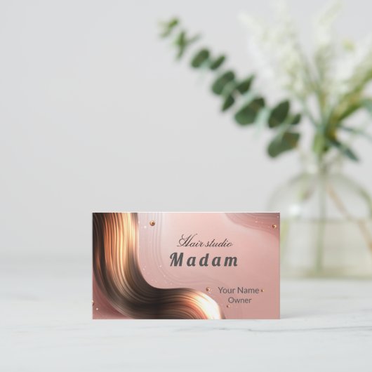 ヘアスタジオ 名刺 (スタンド正面)