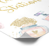 ヘアステーショングリッツ&グラムスパ誕生日サイン ポスター (角)