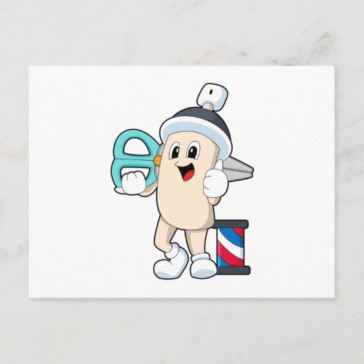 ヘアスプレーとハサミのヘアデザイナー ポストカード (正面)