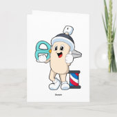 ヘアスプレーとハサミの美容師 カード (裏面)