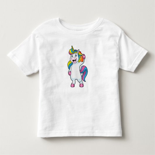 ヘアスプレー付き美容師ユニコーン トドラーTシャツ (正面)