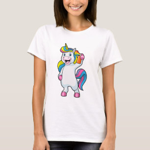 ヘアスプレー付き美容師ユニコーン Tシャツ