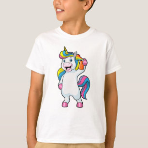 ヘアスプレー付き美容師ユニコーン Tシャツ