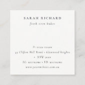 ヘアスミニマルタイリストアイボリーヘアシザーサンキュー スクエア名刺 (裏面)