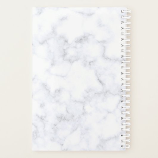 ヘアスモダンタイリストアポイントメントブックグレー大理石 プランナー手帳 (裏面)