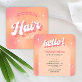 ヘアスモダンタイリストサロングルーヴィトレンディーピーチヘア スクエア名刺