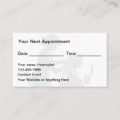 ヘアス手頃タイリスト事業アポイントメントカード 予約カード (正面)