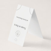 ヘアタイホルつるダーの表示ロゴソーシャルメディア 名刺 (裏面)