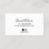 ヘアタトゥー頭皮色素沈着プロフェッショナル 名刺 (裏面)