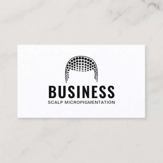 ヘアタトゥー頭皮色素沈着プロフェッショナル 名刺 (正面)