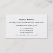 ヘアダマエレガントスクスタイリスト名刺 名刺 (裏面)