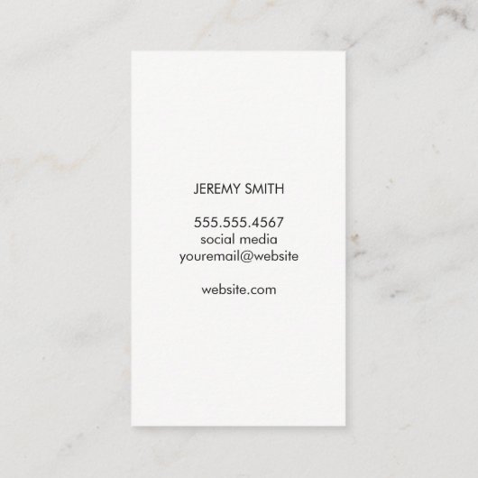 ヘアダマスク（グレー） 名刺 (裏面)