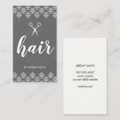 ヘアダマスク（グレー） 名刺 (正面/裏面)