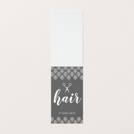 ヘアダマスク（グレー） 名刺 (外部フラット)