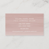 ヘアツールサロン美容師ピンク水彩 名刺 (裏面)